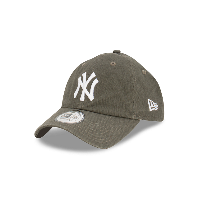 New York Yankees Hat - Moss Canvas Casual Classic MLB Strapback Cap - New Era