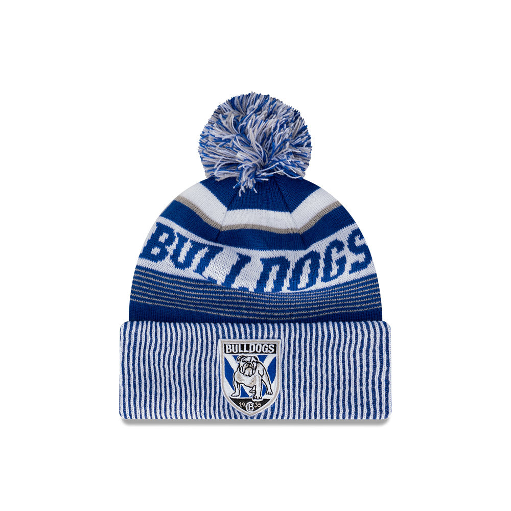 Canterbury-Bankstown Bulldogs Beanie - NRL 2024 Official Team Colour Speed Collection Pom Knit - New Era
