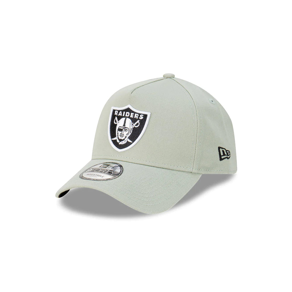 Las Vegas Raiders Hat - Black Matcha 9Forty A-Frame NFL Snapback Cap - New Era