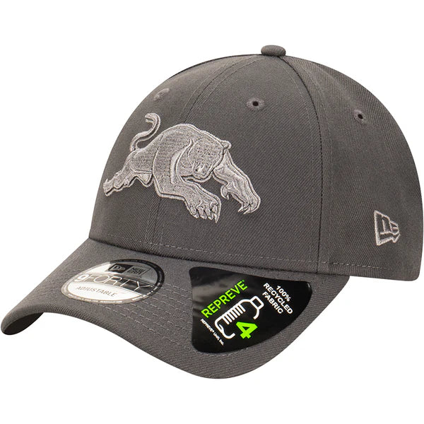 Penrith Panthers Hat - NRL Repreve Tonal Graphite Grey 9Forty Strapback Cap - New Era