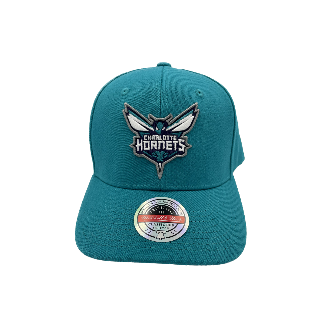 Charlotte Hornets Hat - Teal NBA Team Ground 2.0 Stretch Snapback Cap - Mitchell & Ness