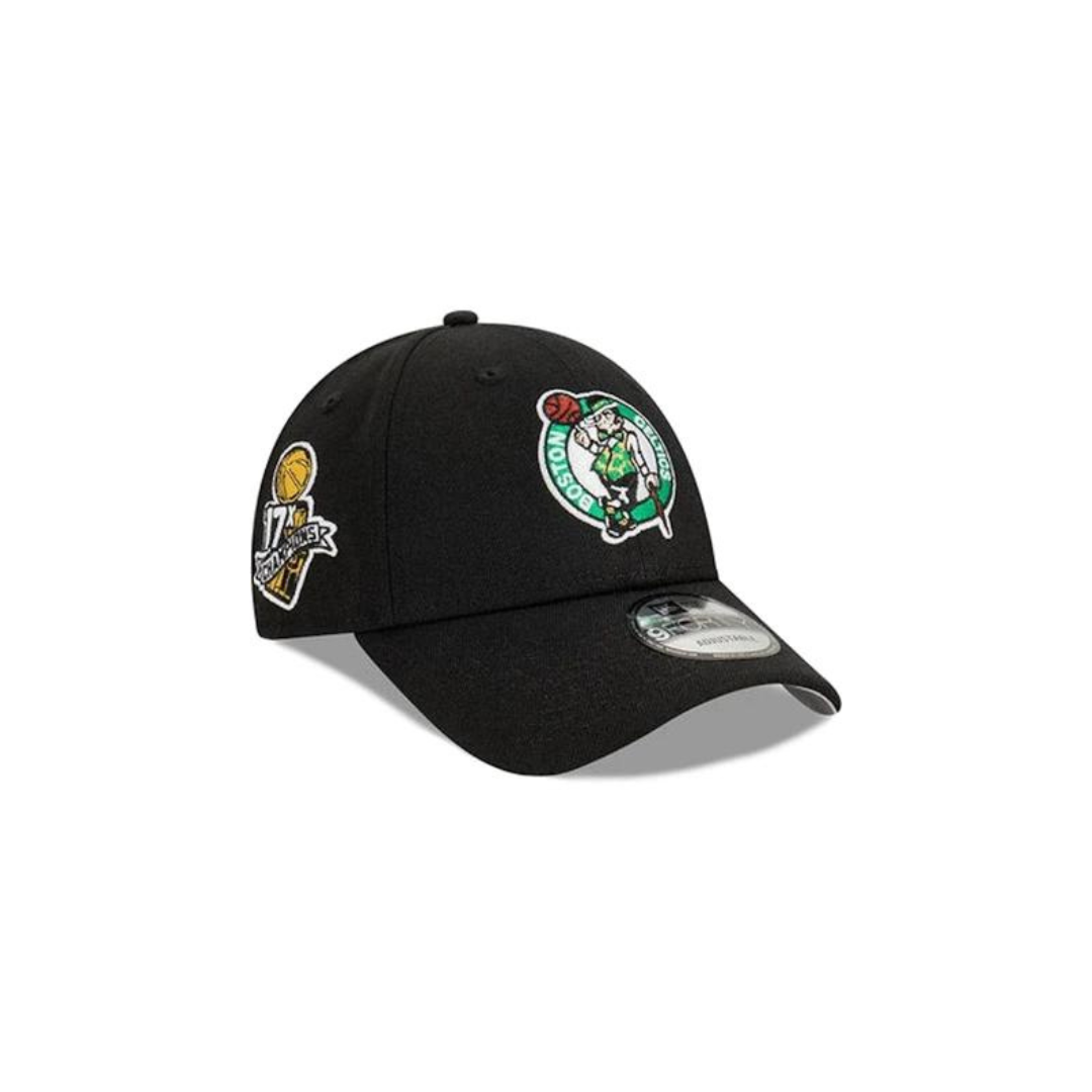 Boston Celtics Hat - NBA Champs Black 9Forty Snapback Cap - New Era