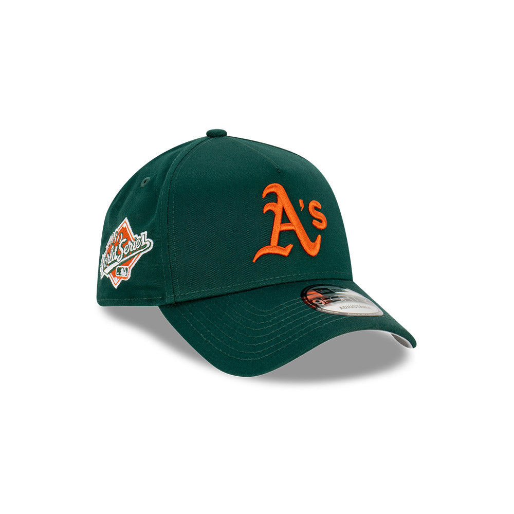 Oakland Athletics Hat - Copper Green A-Frame 9Forty MLB World Series Snapback Cap - New Era
