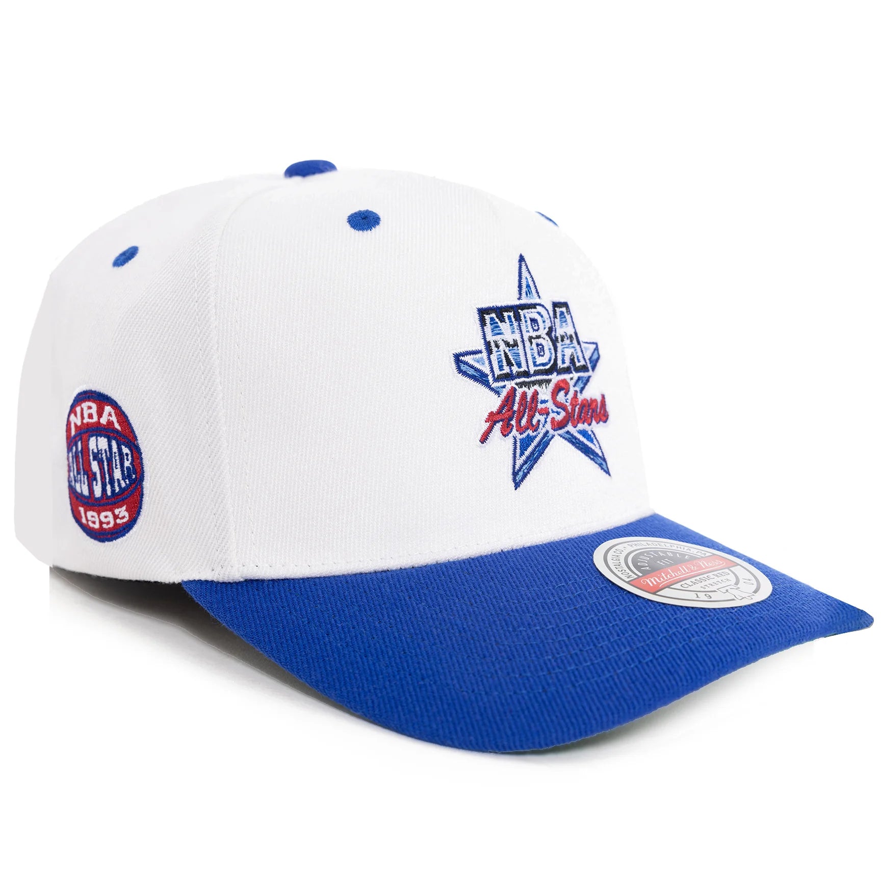 NBA All Stars 1993 Hat - Off White & Navy Classic Red Snapback Cap- Mitchell & Ness