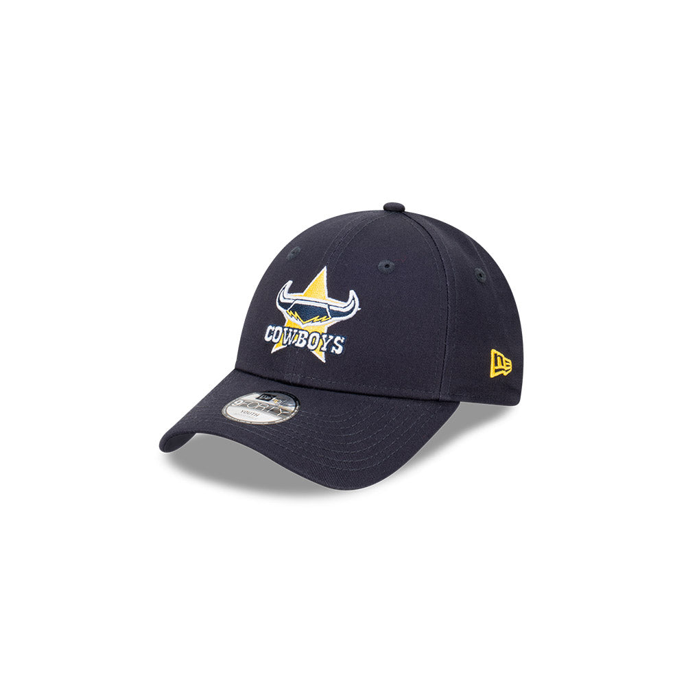 North Queensland Cowboys Youth Hat - NRL 2024 Official Team Colour 9Forty Kids Strapback Cap - New Era