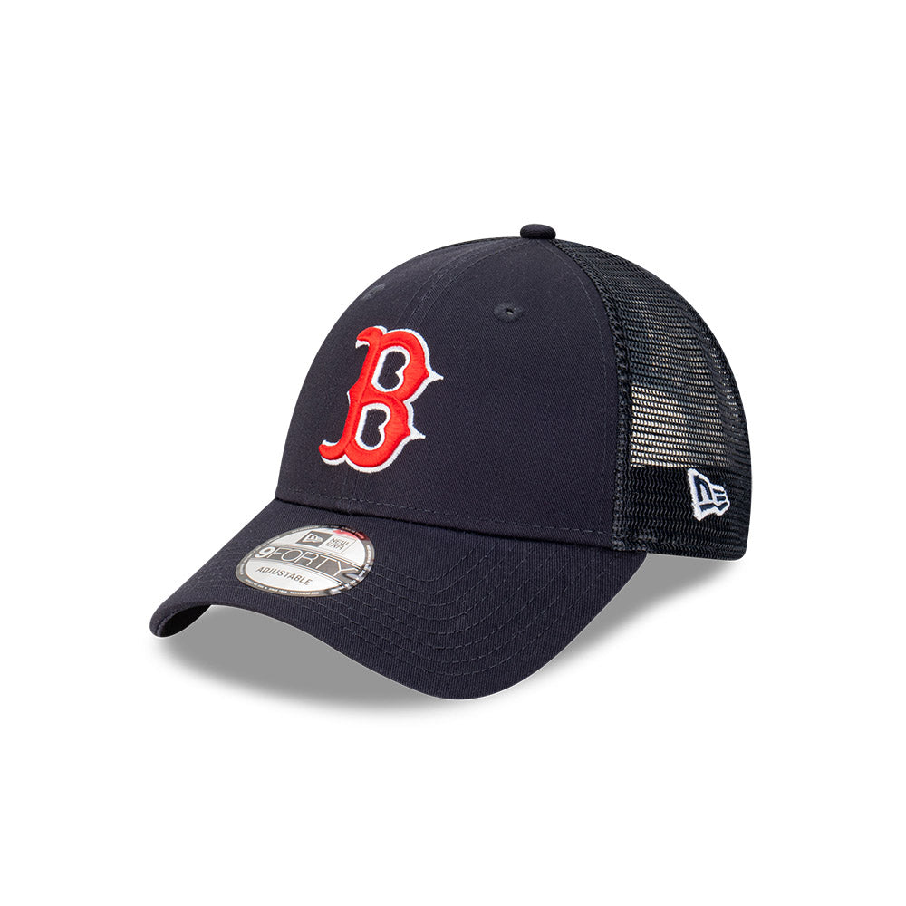 Boston Red Sox Hat - Official Team Colour MLB 9Forty Trucker Snapback Cap - New Era