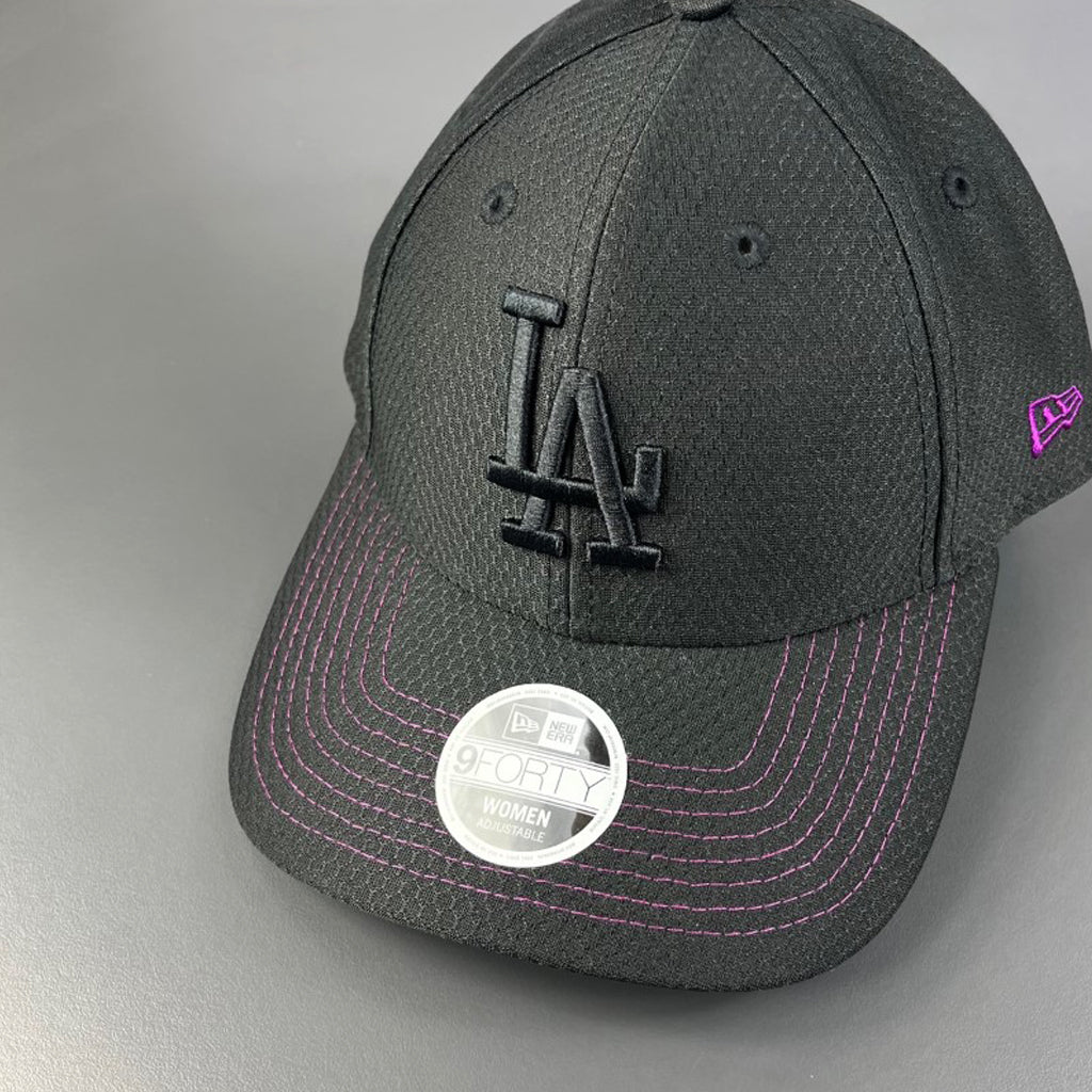 LA Dodgers Women's Cap - Black Purple Pop 9Forty Strapback - New Era