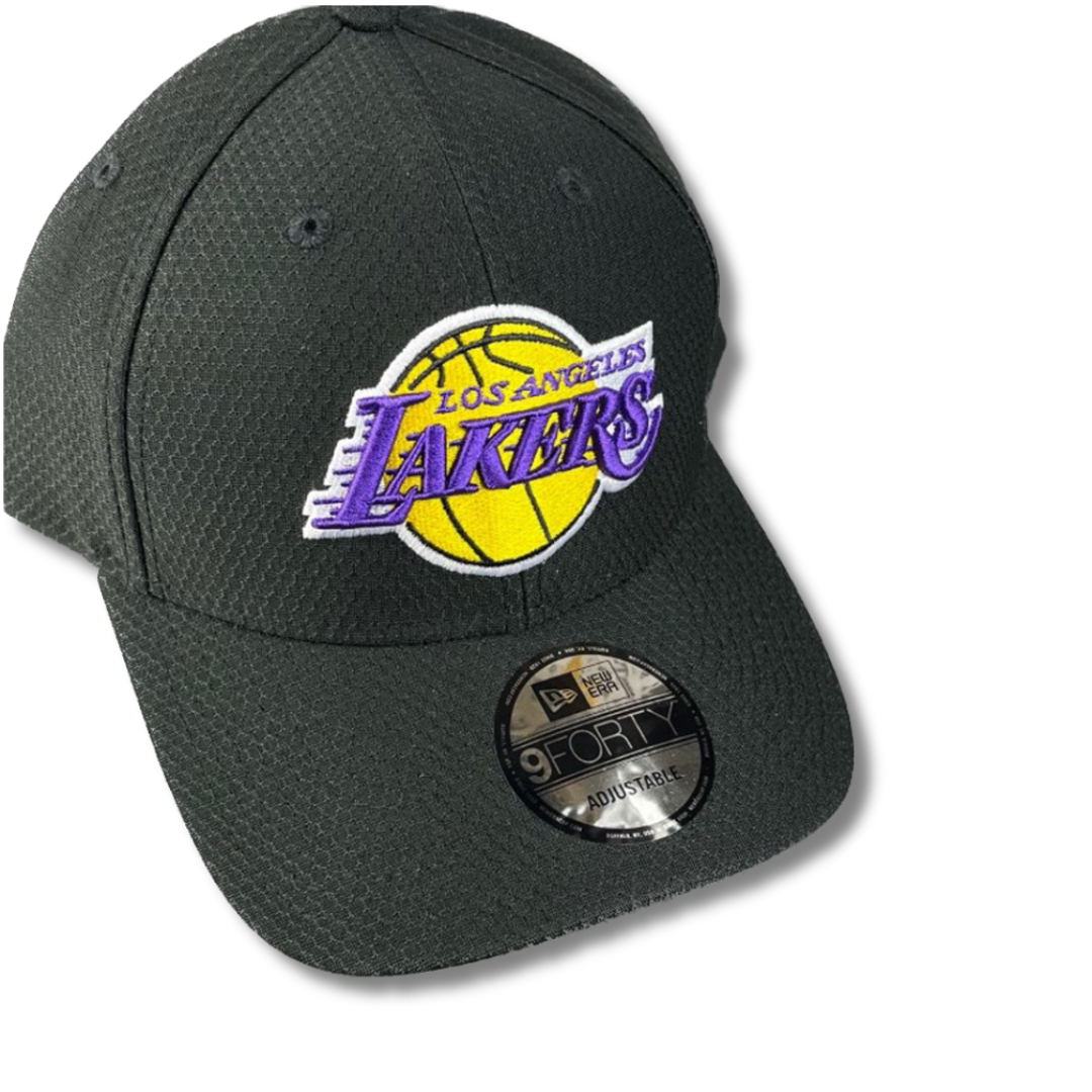 LA Lakers Hat - Black Hex 9Forty NBA Snapback Cap - New Era