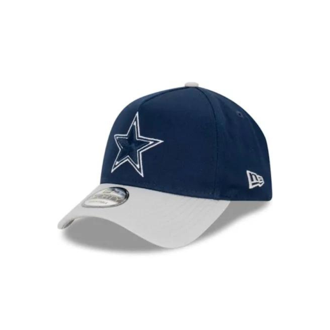Dallas Cowboys Hat - 2-Tone Navy Grey 9Forty A-Frame NFL Snapback Cap - New Era