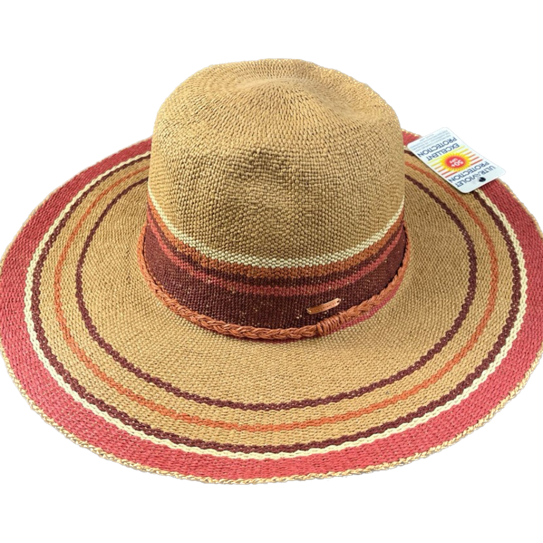 Women's Wide Brim Hat - Margarita Rust - Kooringal Brand