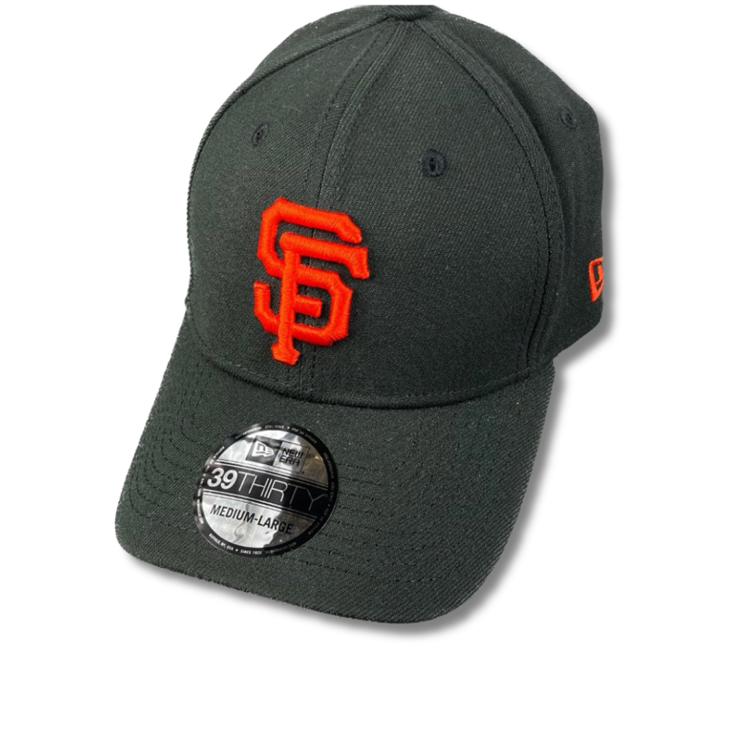 San Francisco Giants Hat - Black MLB Logo Side Hit Curved Brim 39Thirty Cap - New Era