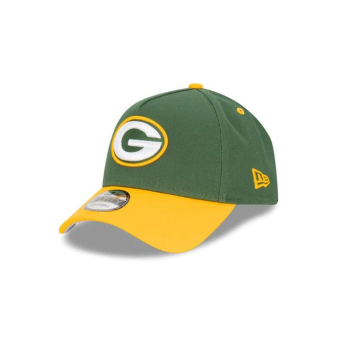 Green Bay Packers Hat - 2-Tone Green Yellow 9Forty A-Frame NFL Snapback Cap - New Era