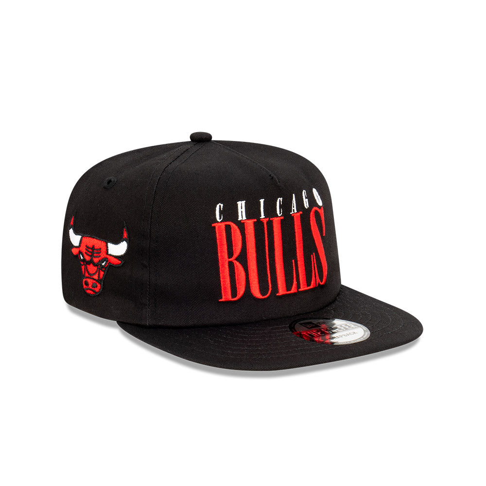 Chicago Bulls Hat - Black The Golfer Classic Logo Snapback - New Era