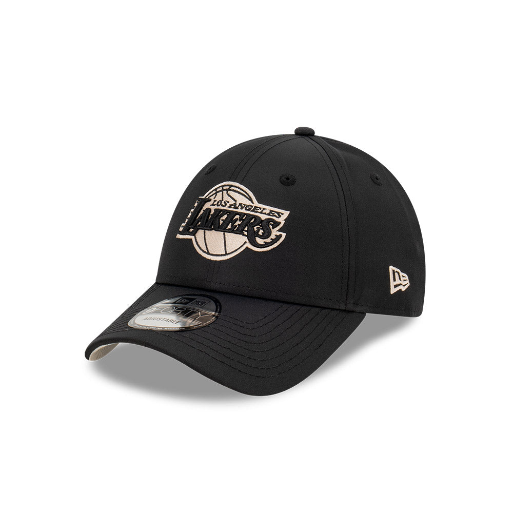LA Lakers Hat - Black Prolite Stone Logo 9Forty Snapback - New Era