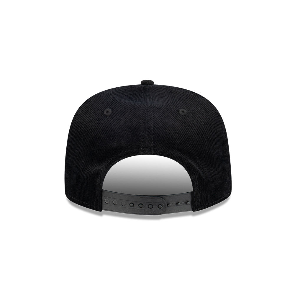 Essendon Bombers Hat - 2023 AFL Black Corduroy The Golfer Snapback - New Era