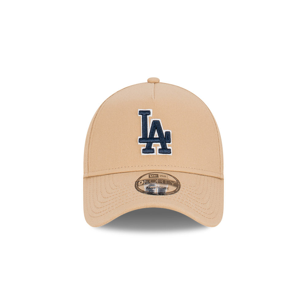 LA Dodgers Hat - Camel World Series Side Hit A-Frame Snapback - New Era