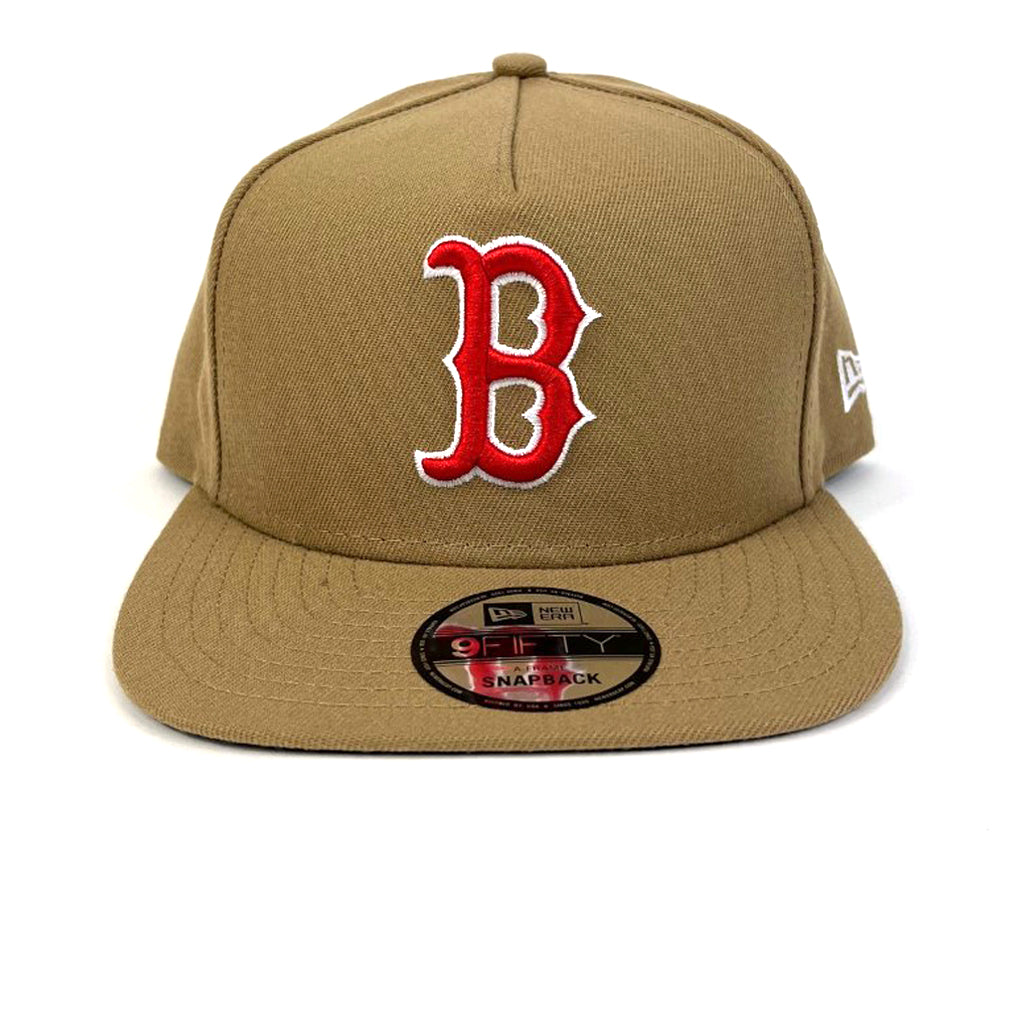 Boston Red Sox Hat Khaki Core A Frame Snapback New Era