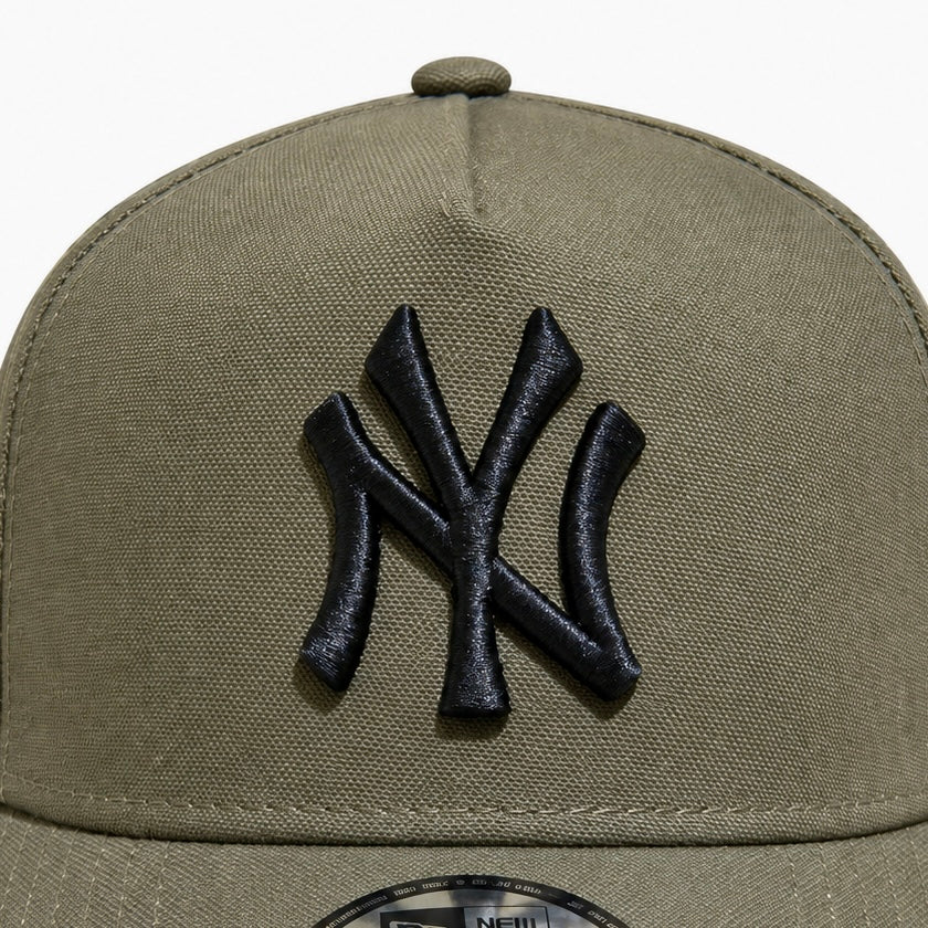 New York Yankees Hat - Green Moss Canvas Best of Archive 9Forty A-Frame MLB Snapback Cap - New Era