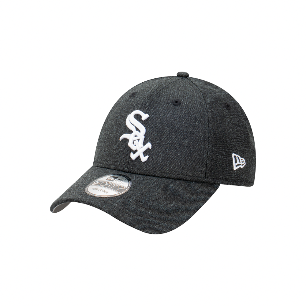 Chicago White Sox Hat - Heather Collection Black 9Forty MLB Snapback Cap - New Era