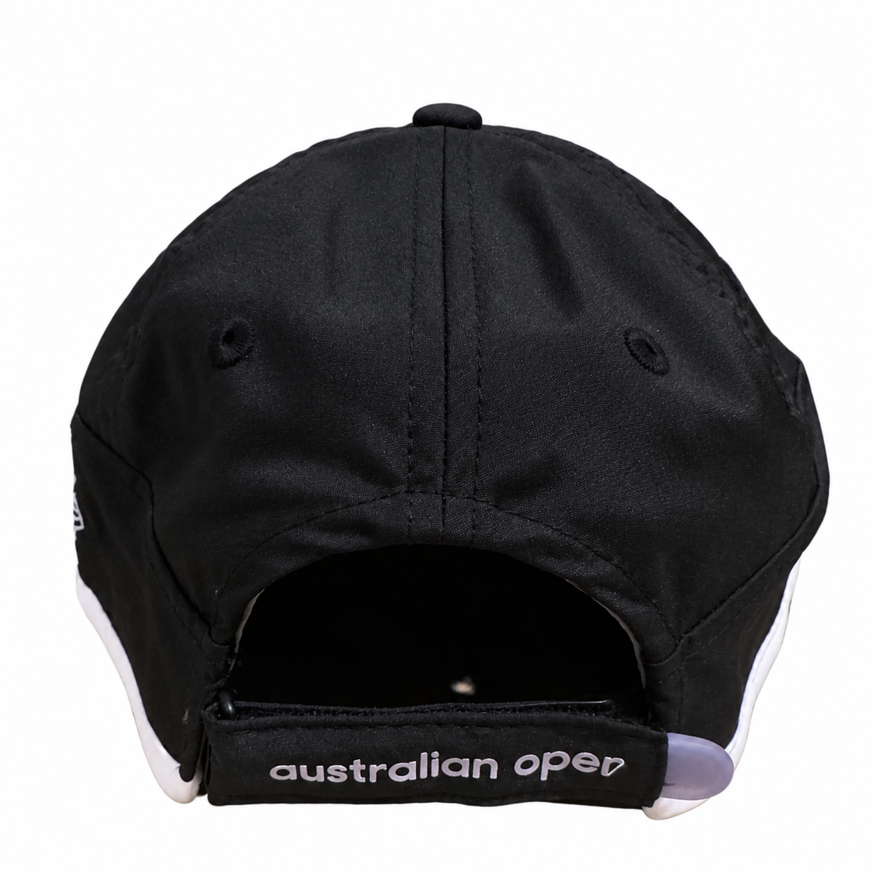 Australian Open Hat - Melbourne Black White Logo Curved Strapback - New Era