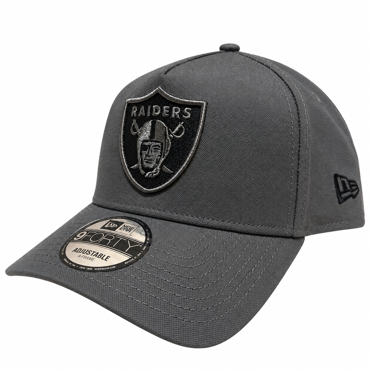 Las Vegas Raiders Hat - Moss Canvas Best of Archive 9Forty A-Frame NFL Snapback Cap - New Era