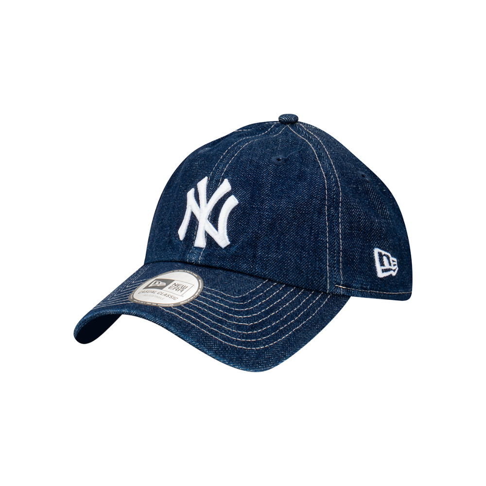 New York Yankees Hat - Blue Denim Contrast Casual Classic MLB Strapback Cap - New Era
