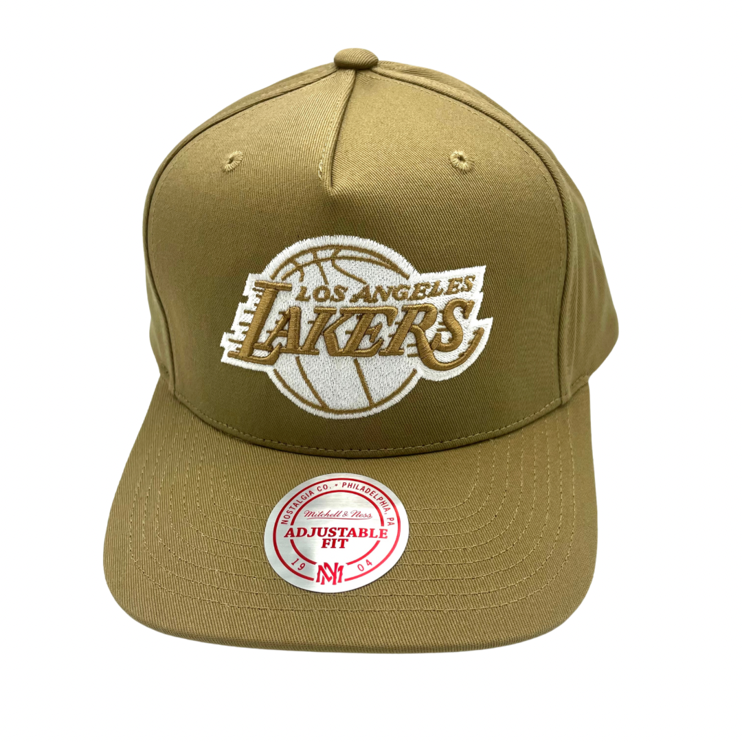 LA Lakers Hat - Khaki NBA Core Sport OG Snapback Cap - Mitchell & Ness