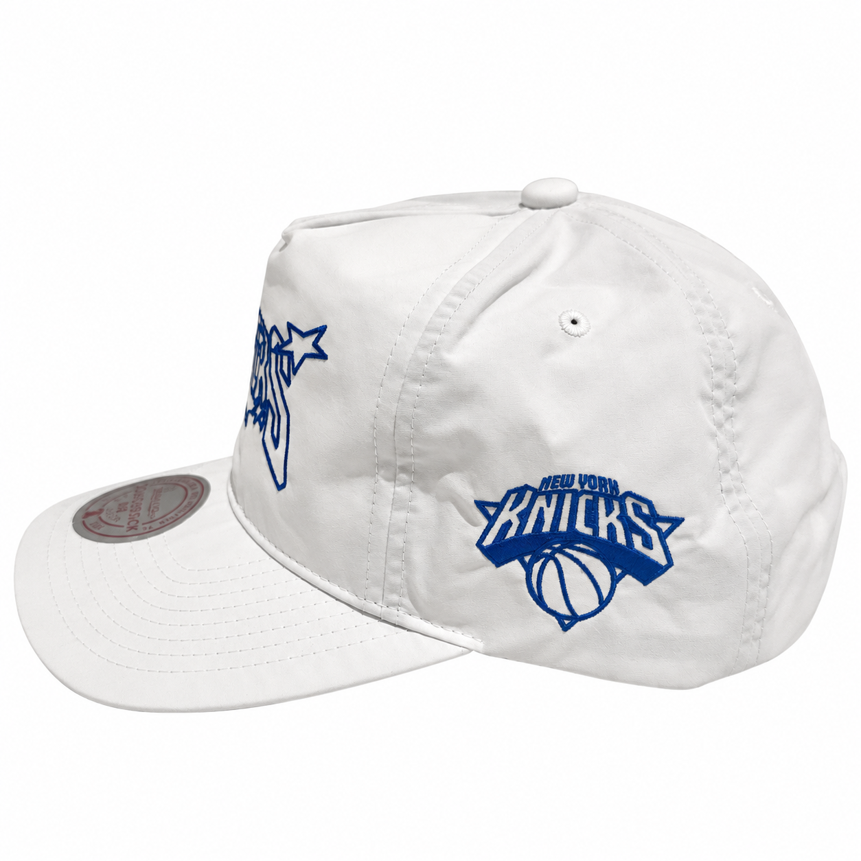 New York Knicks Hat - White NBA Outer Limits Origins Deadstock Snapback - Mitchell & Ness