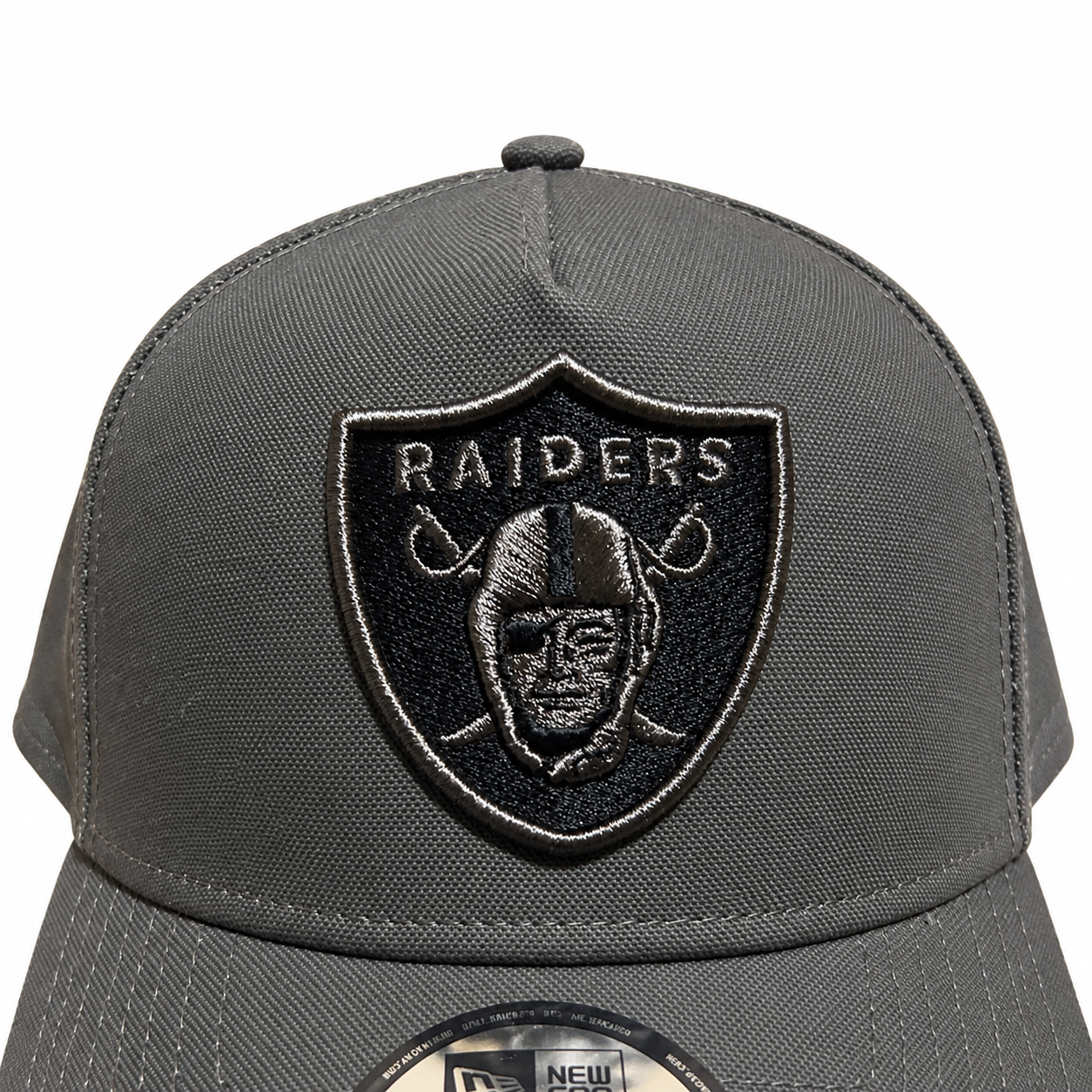 Las Vegas Raiders Hat - Moss Canvas Best of Archive 9Forty A-Frame NFL Snapback Cap - New Era