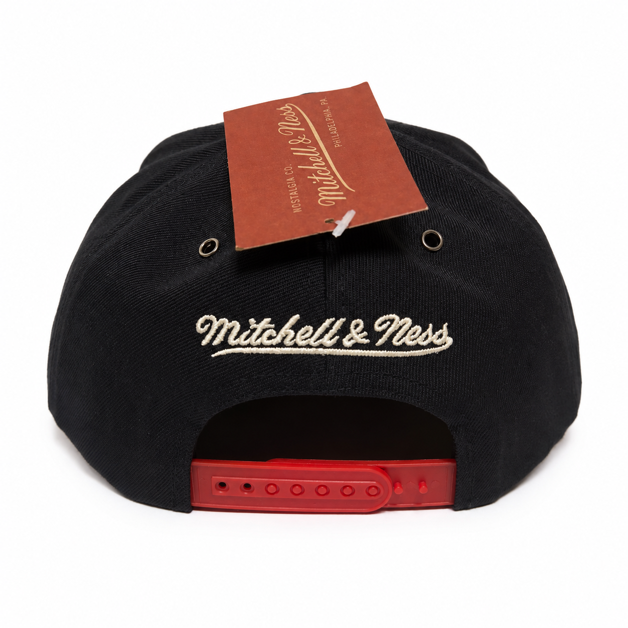 Atlanta Hawks Hat - NBA Black Red Swift Snapback Cap - Mitchell & Ness