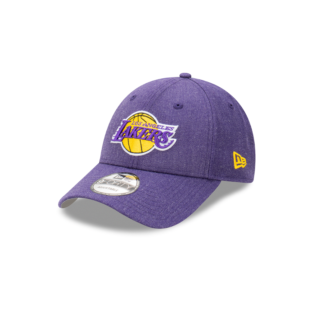 LA Lakers Hat - Heather Collection Purple 9Forty NBA Snapback Cap - New Era