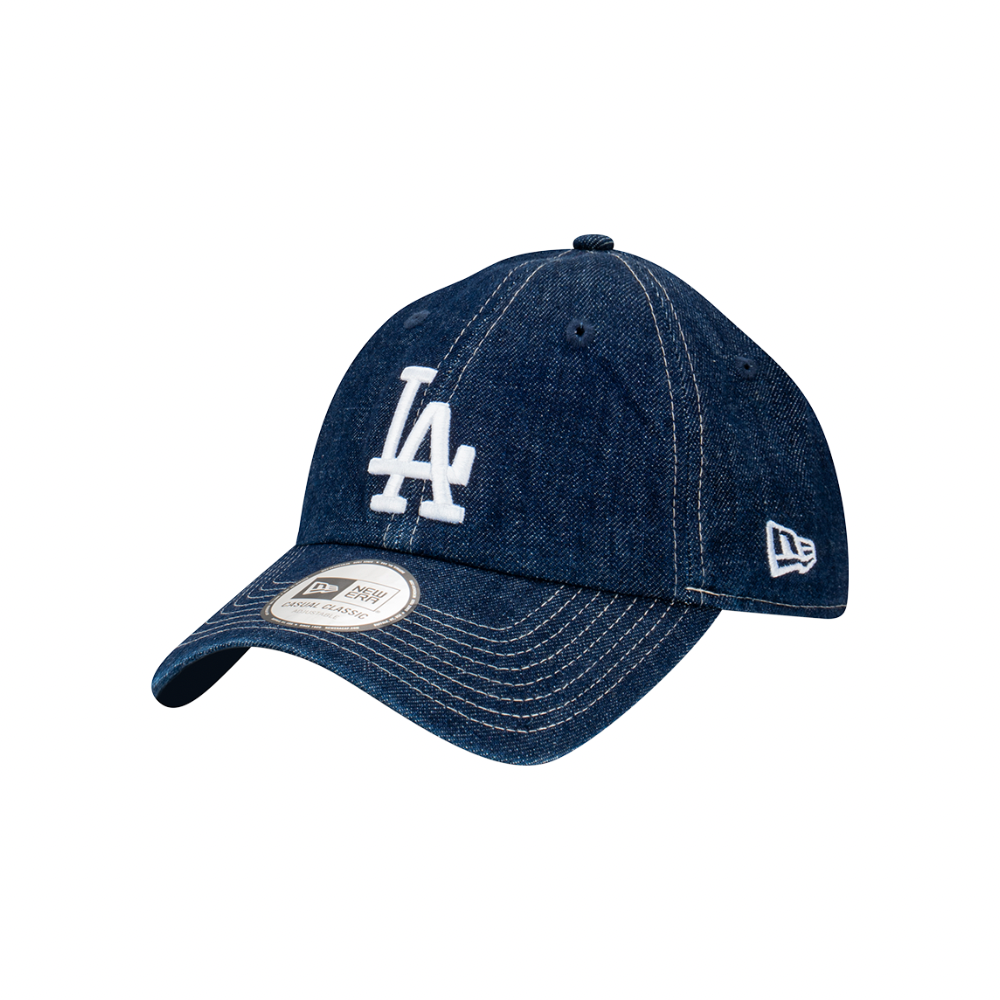 LA Dodgers Hat - Blue Denim Contrast Casual Classic MLB Strapback Cap - New Era
