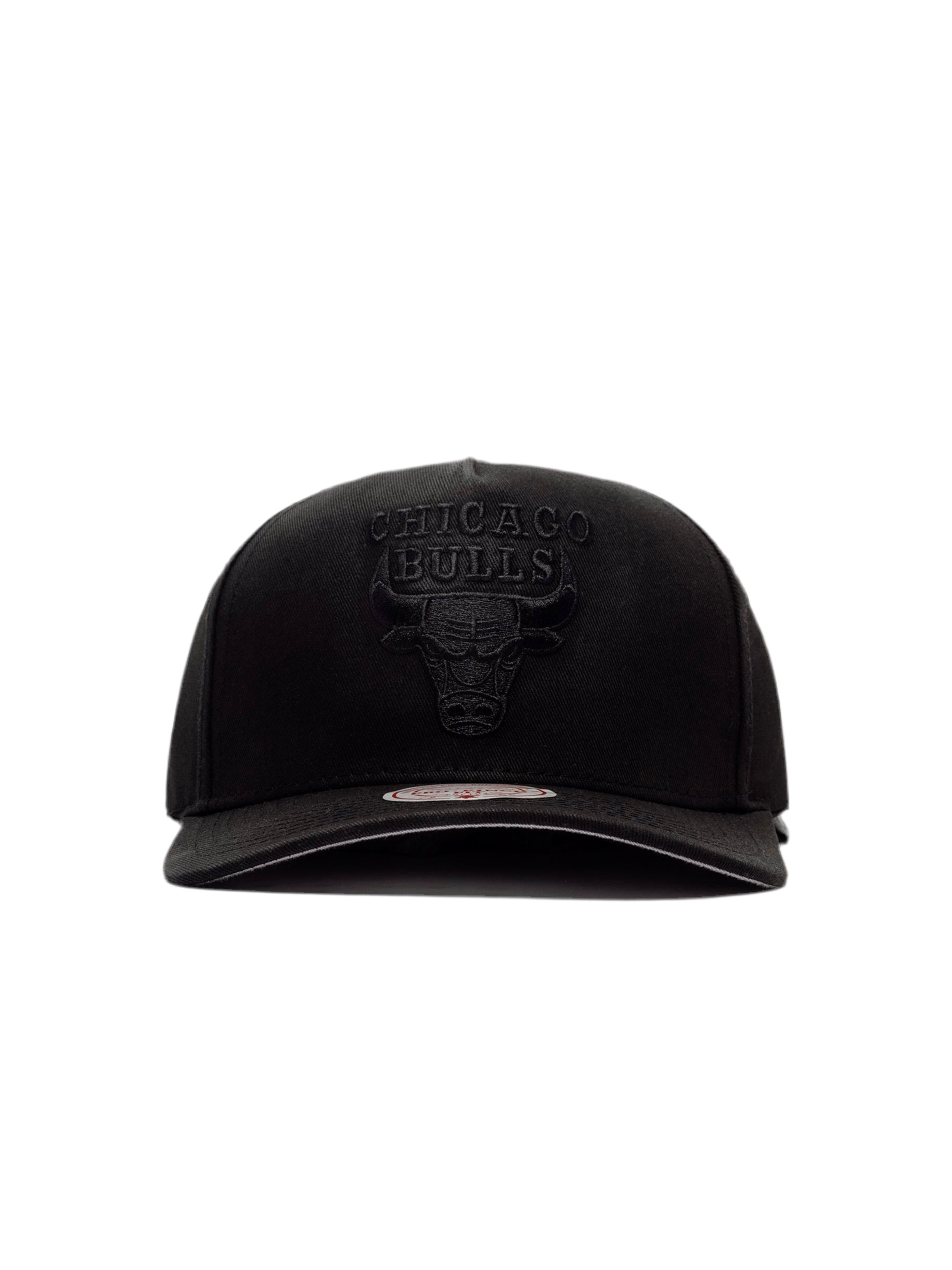 Chicago Bulls Hat - Black EG Pro Pinch NBA Basketball Snapback Cap - Mitchell & Ness