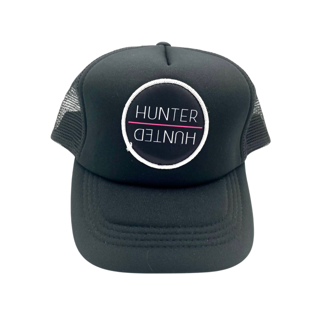 St Freddes Trucker Hat - Black Hunter Hunted Lettering Foam Palette Trucker Snapback