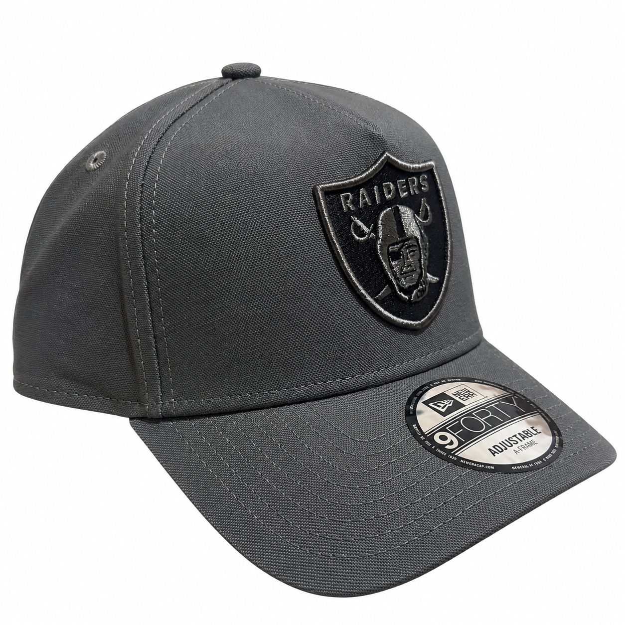 Las Vegas Raiders Hat - Moss Canvas Best of Archive 9Forty A-Frame NFL Snapback Cap - New Era