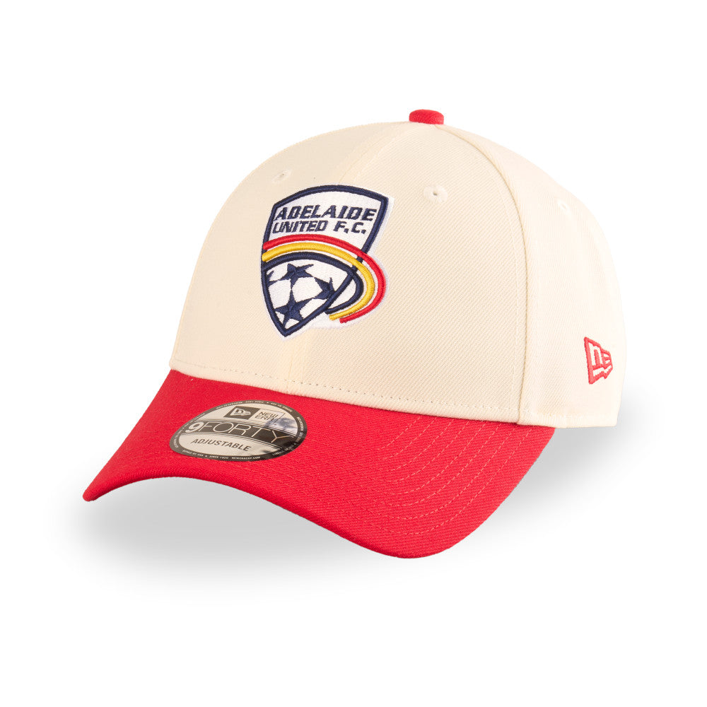Adelaide United FC Hat - 2-Tone Red Chrome 9Forty A-League Snapback Cap - New Era