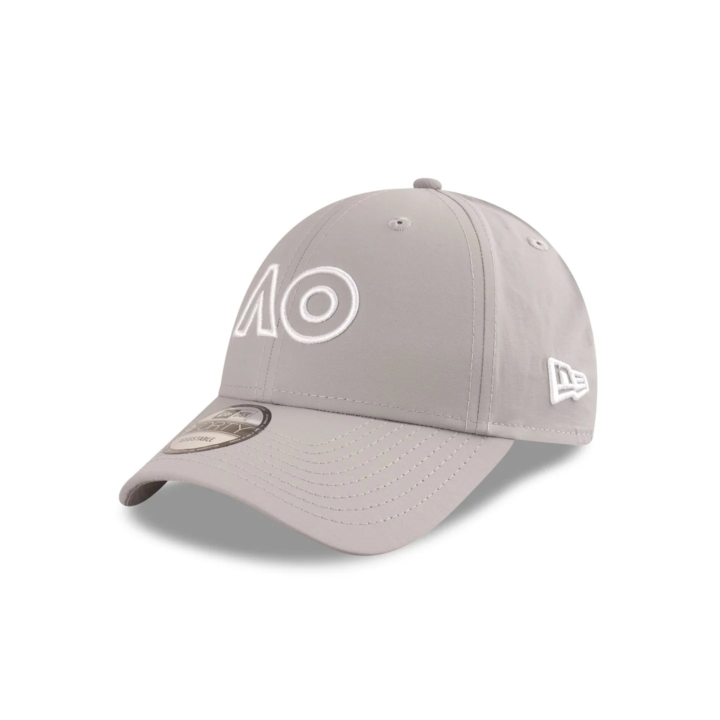 Australian Open Hat - 2025 Core Outline AO Grey Tennis 9Forty Strapback Cap - New Era