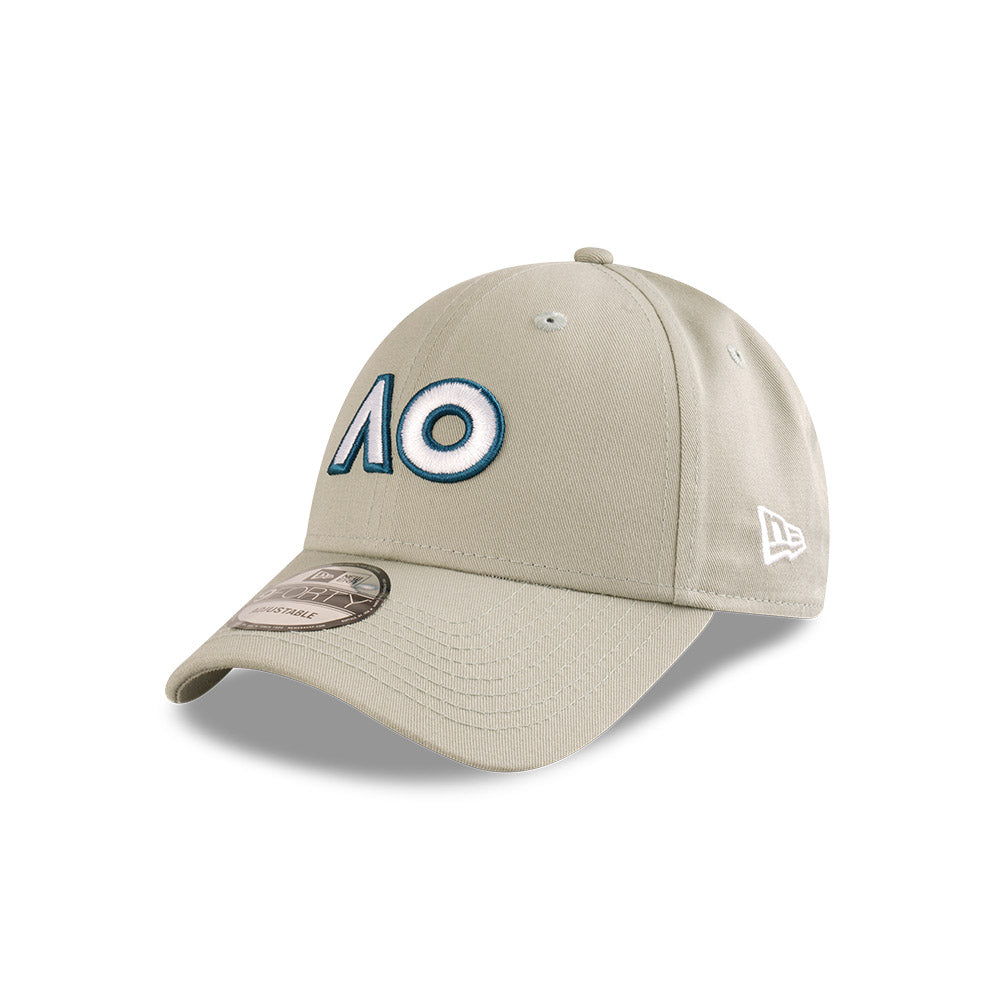 Australian Open Hat - 2025 Seasonal Outline AO Green Pastel Tennis 9Forty Strapback Cap - New Era