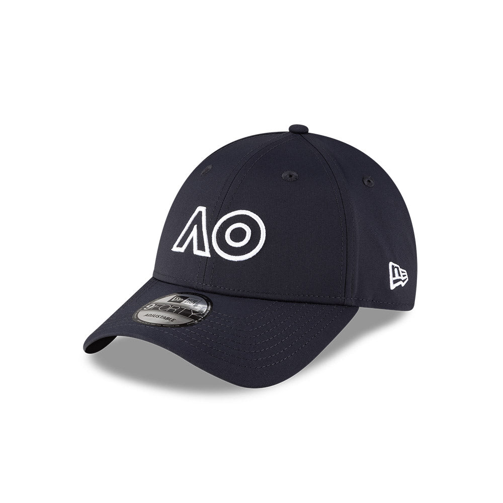 Australian Open Hat - 2026 Core Performance AO Navy Tennis 9Forty Snapback Cap - New Era