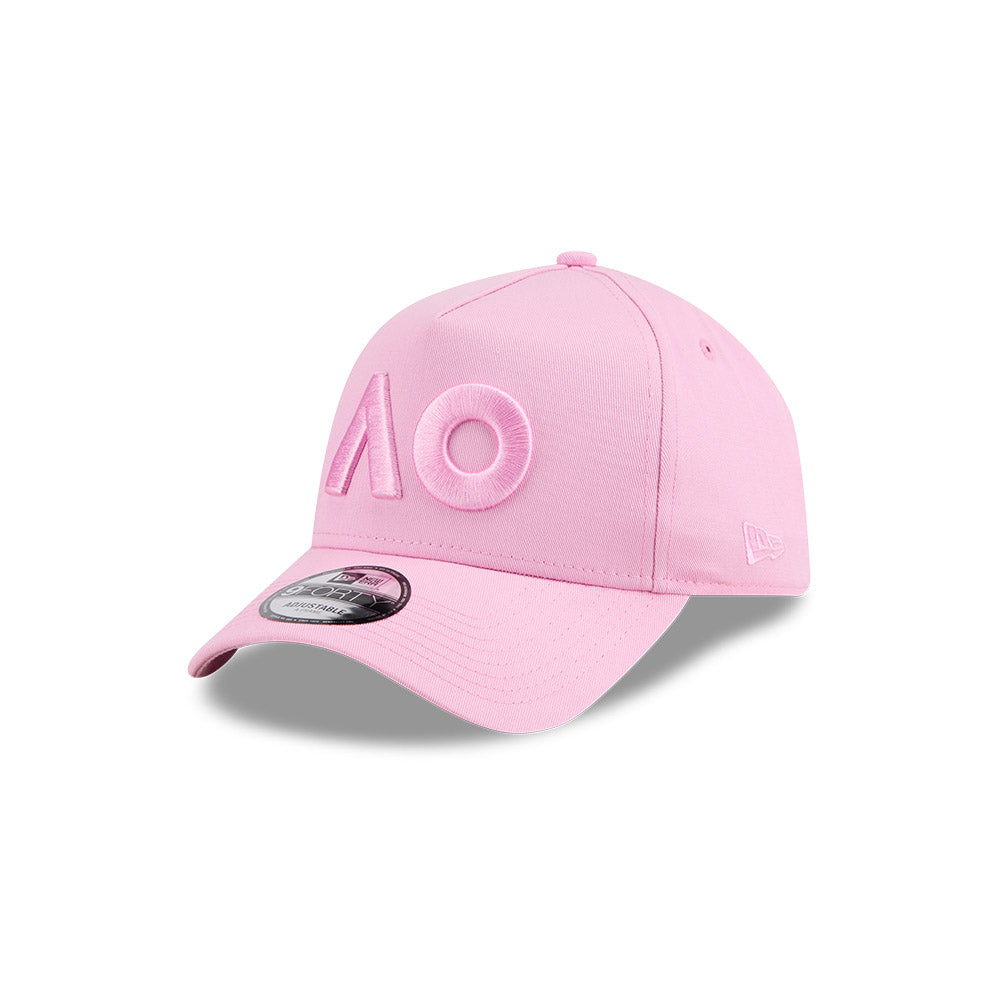 Australian Open Hat - 2026 Seasonal Tonal AO Pink 9Forty A-Frame Snapback Cap - New Era