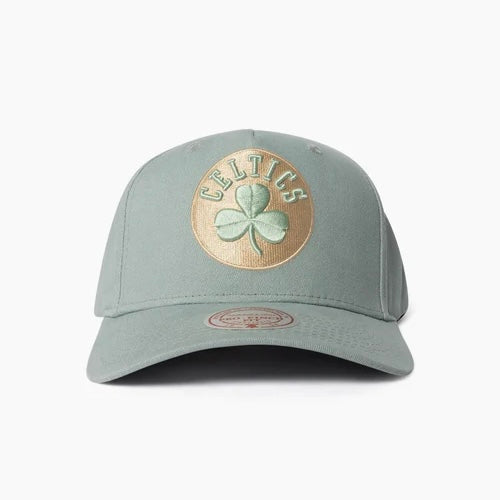 Boston Celtics Hat - Light Green Seasonal Pro Crown NBA Snapback Cap - Mitchell & Ness