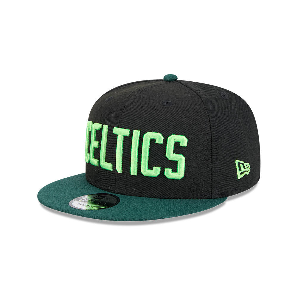 Boston Celtics Hat - NBA 2024-2025 City Edition Black Green 9Fifty Snapback Cap - New Era