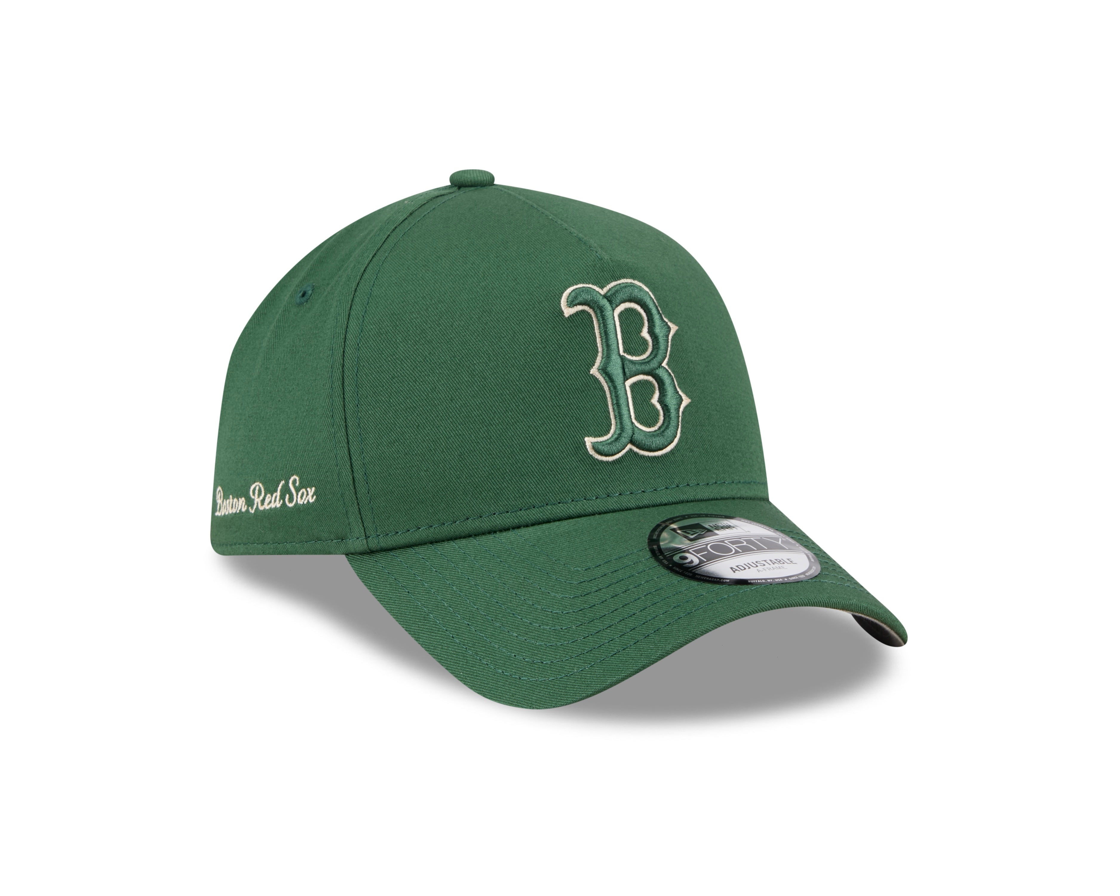 Boston Red Sox Hat - Cilantro Green 9Forty A-Frame MLB Snapback Cap - New Era