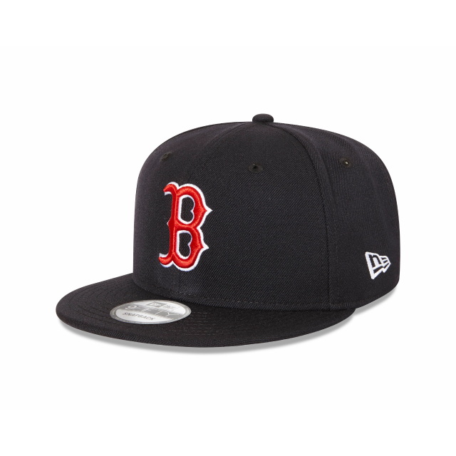 Boston Red Sox Hat - Navy Official Team Colour MLB 9Fifty Snapback Cap - New Era
