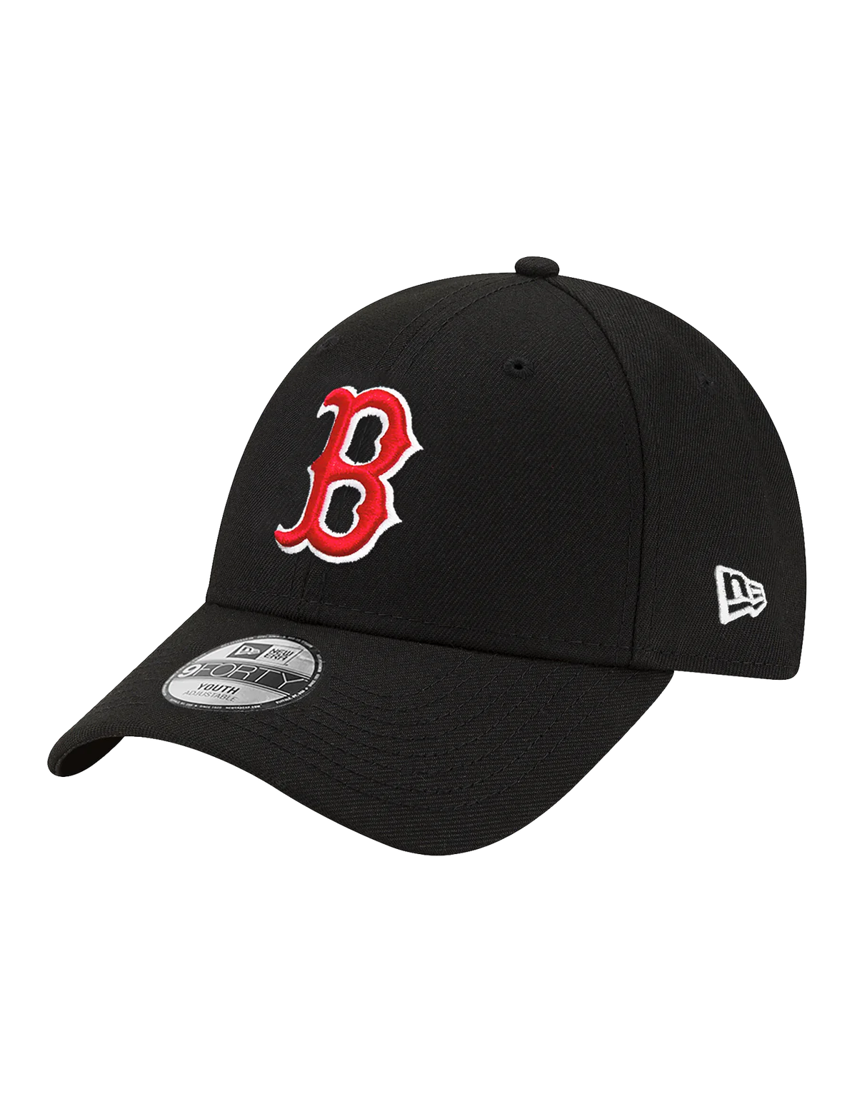 Boston Red Sox Youth Kids Hat - Official Team Colour Black 9Forty Kids MLB Snapback Cap - New Era