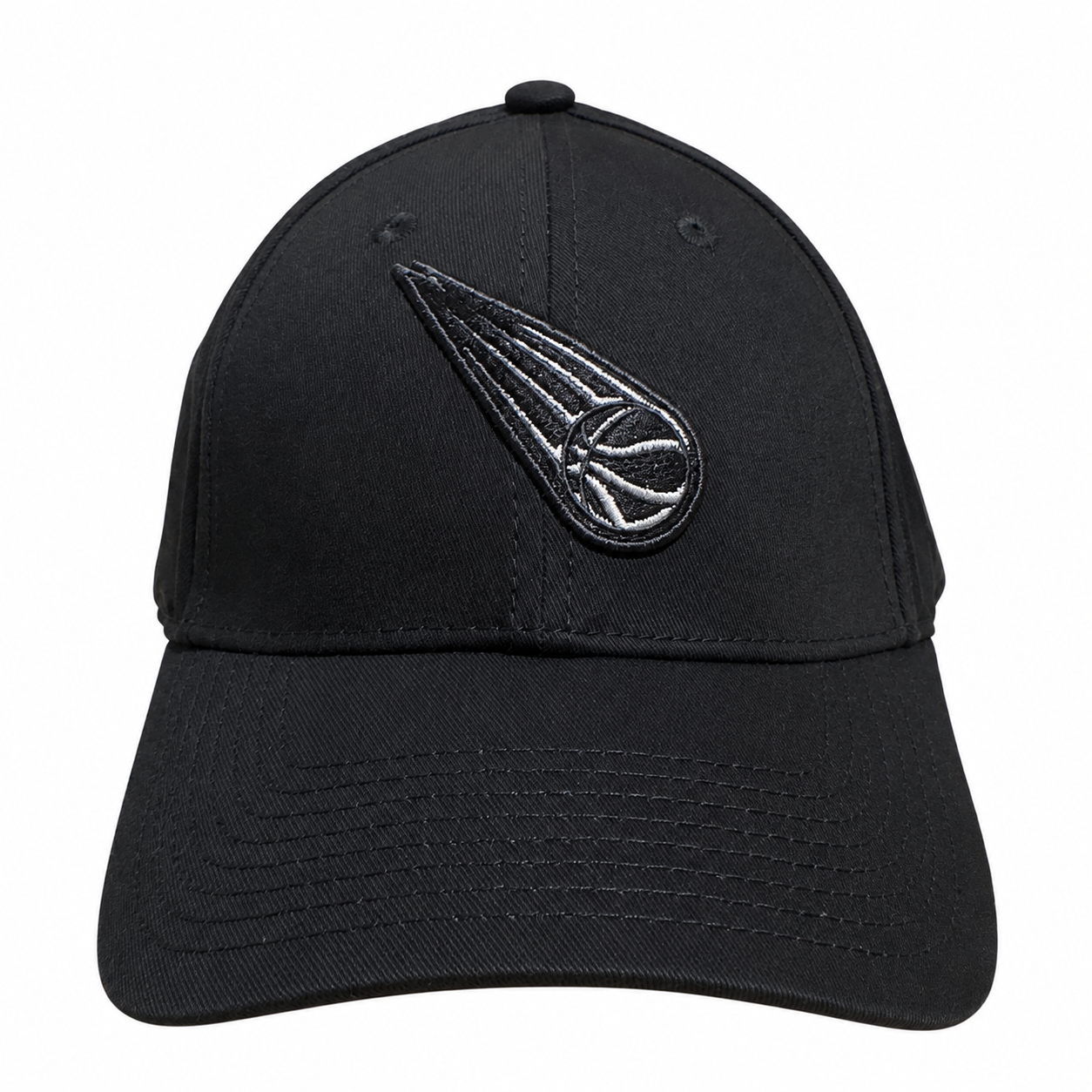 Brisbane Bullets Hat - Black On Black Premium Curved NBL Snapback Cap - First Ever