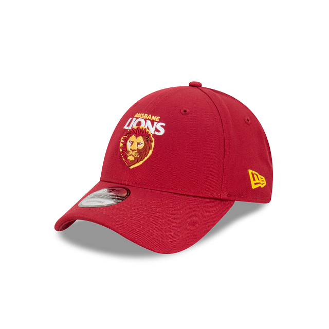 Brisbane Lions Hat - Official Team Colour AFL Essentials 9Forty Strapback Cap - New Era
