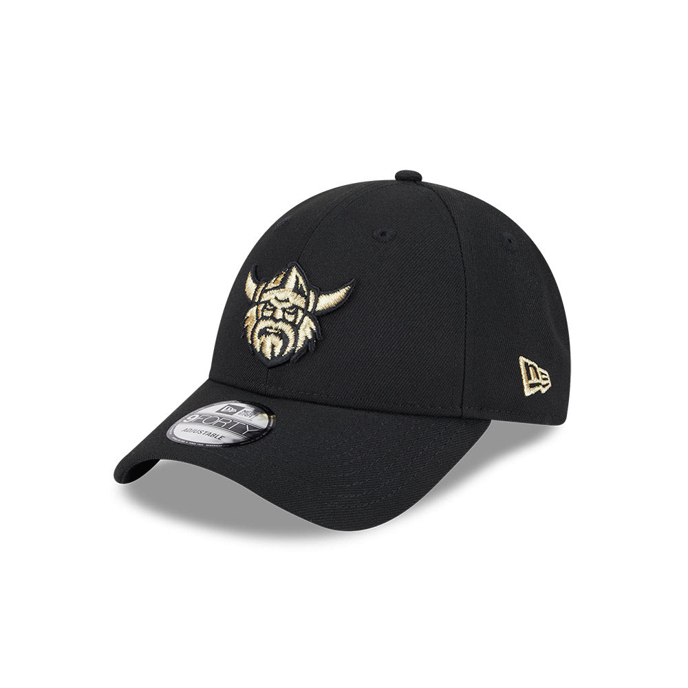 Canberra Raiders Hat - NRL 2025 Black Gold 9forty Snapback Cap - New Era
