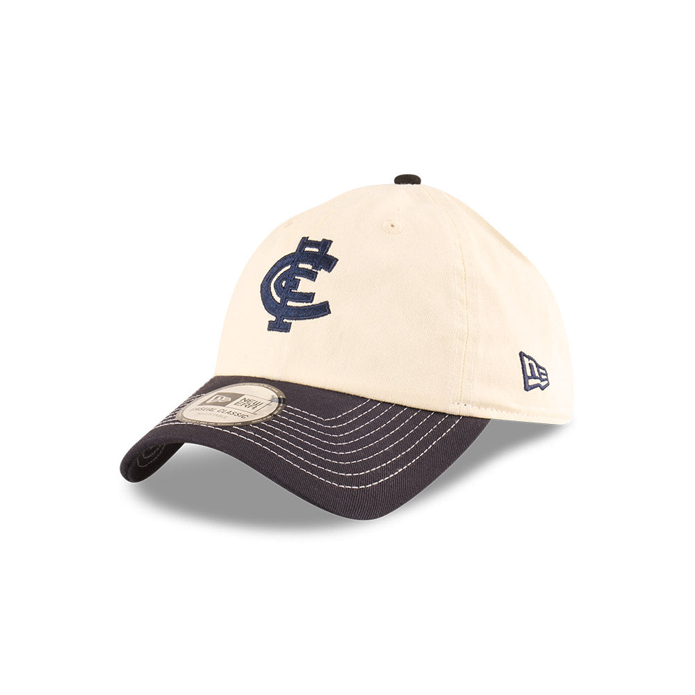 Carlton Blues Hat - 2025 AFL 2Tone Chrome Contrast Casual Classic Strapback Cap - New Era