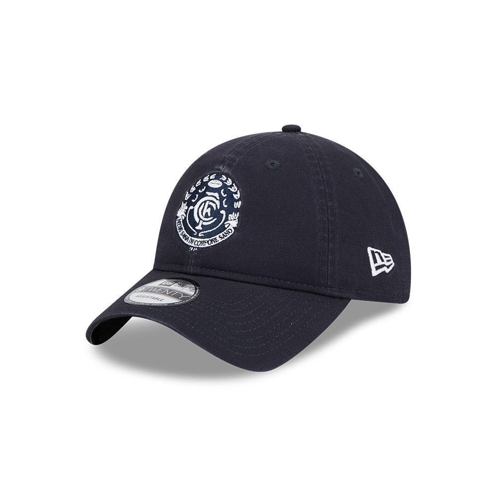 Carlton Blues Hat - AFL 2025 Retro Washed 9Twenty Strapback Cap - New Era